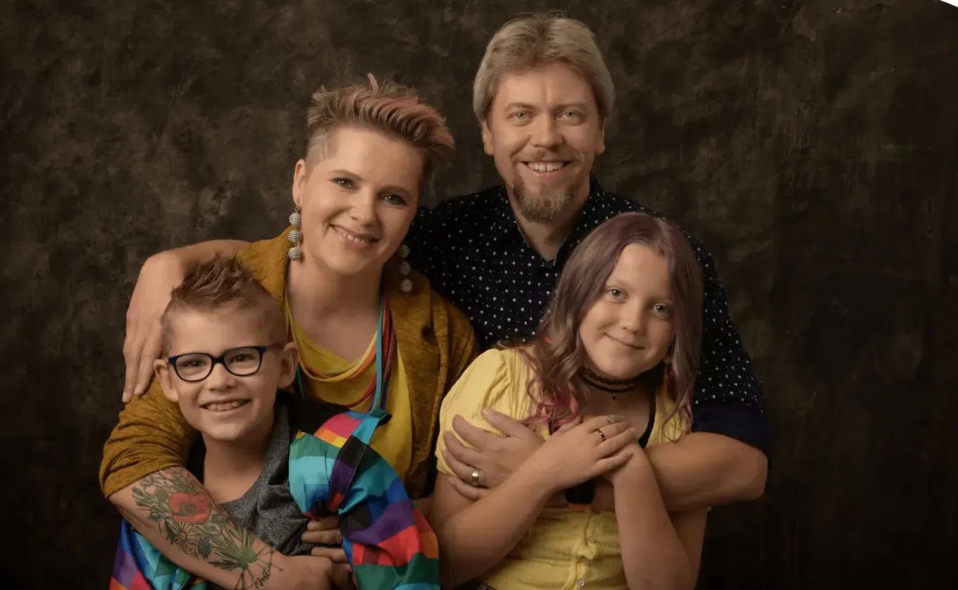 Rodina Kavkových – všichni čtyři